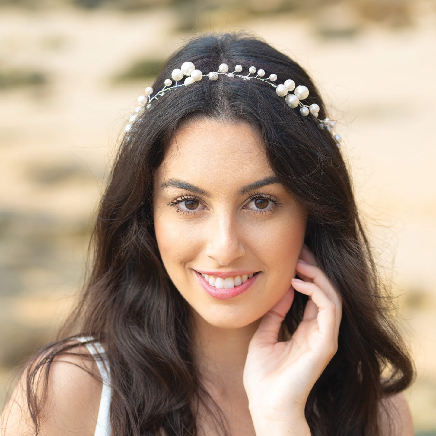 OCEAN DREAM PEARL BOHO PROM HAIR VINE