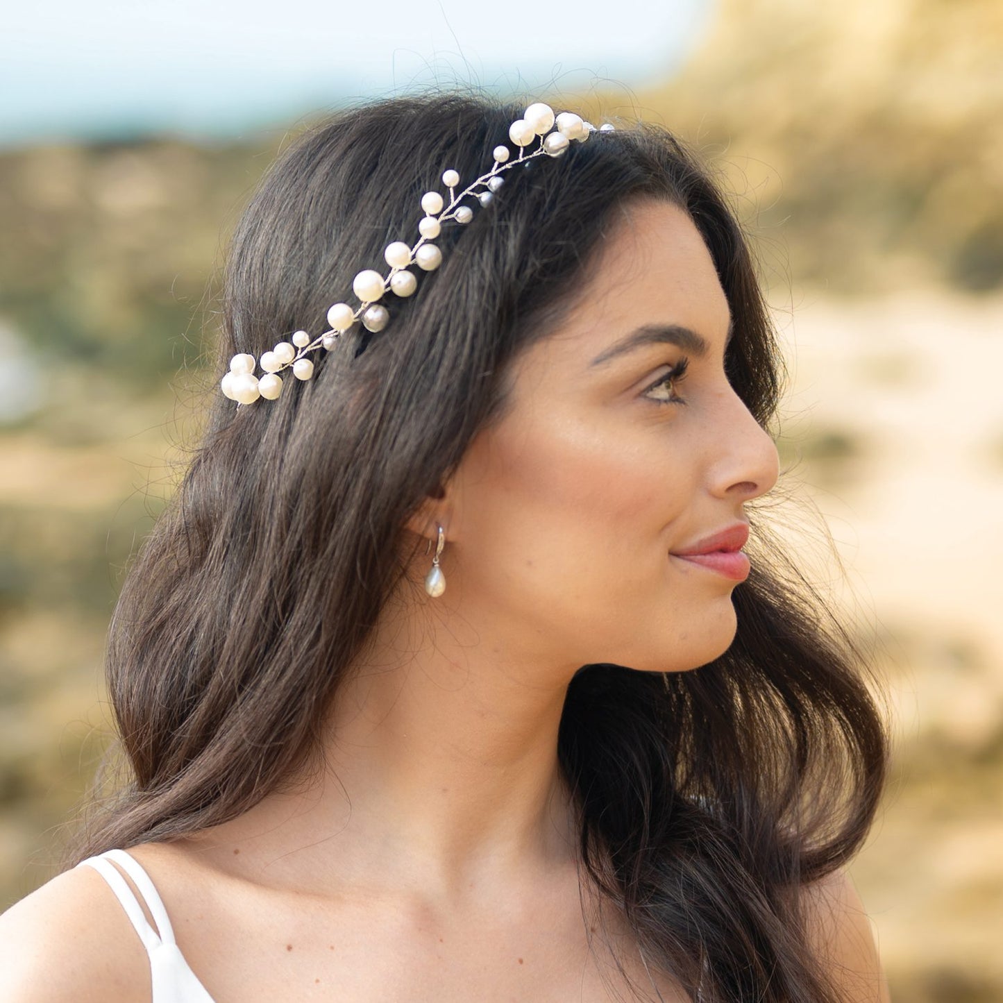 OCEAN DREAM PEARL BOHO PROM HAIR VINE