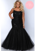 Curve Collection Black Fishtail Prom / Evening Dress