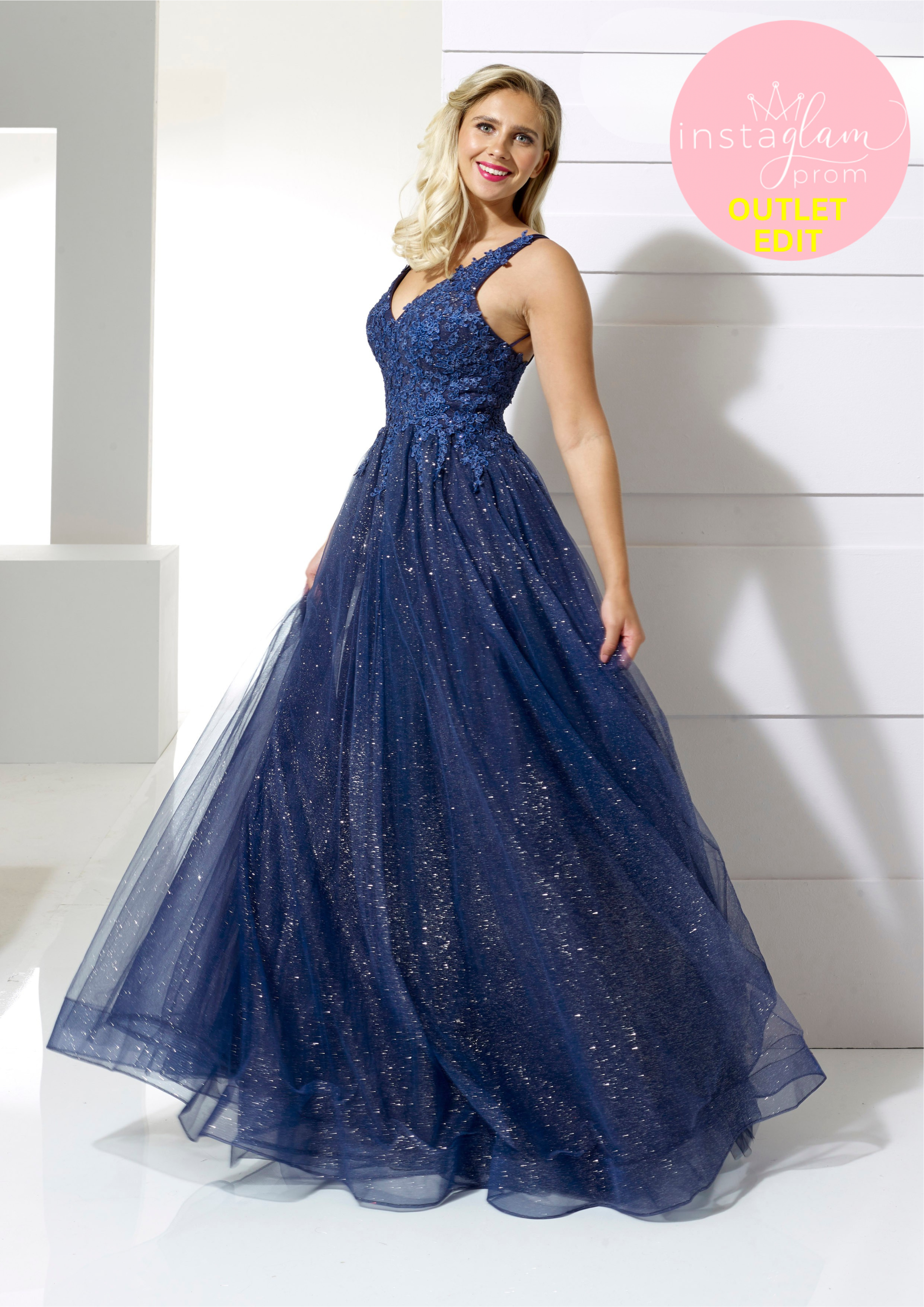 Aline Prom dress with lace detail - Style AF22212