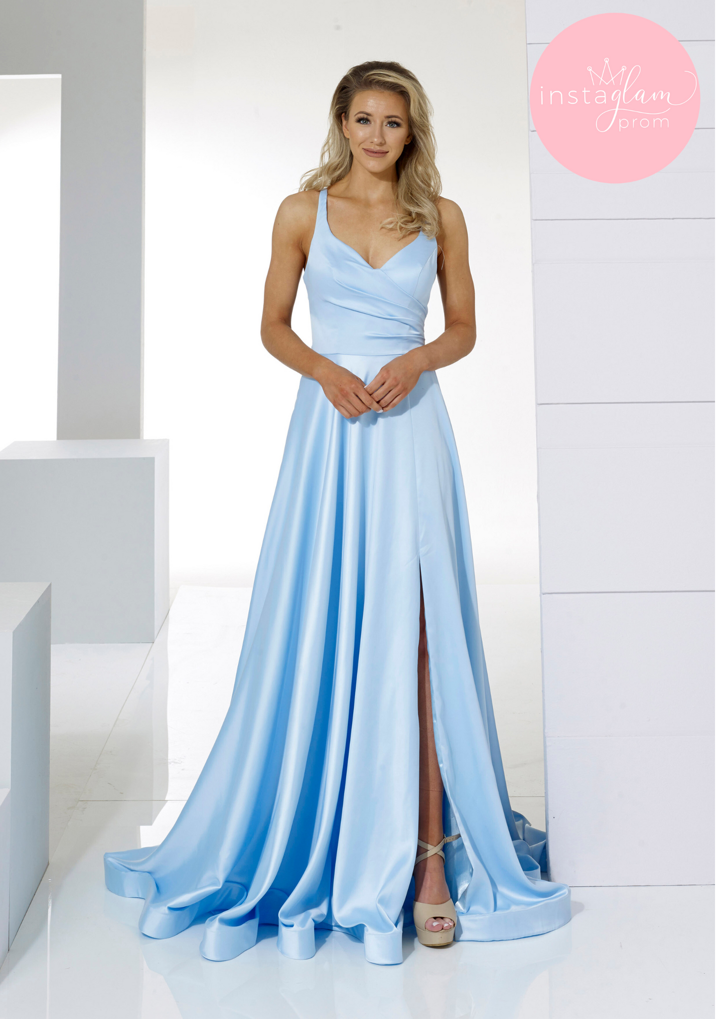 Satin aline prom/ evening dress -style AF42220