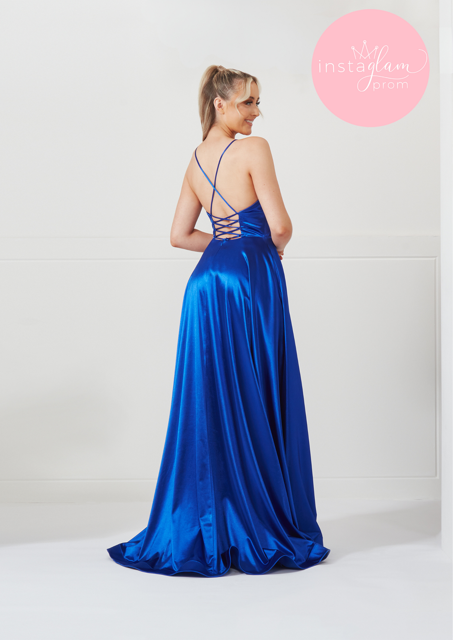 Satin Aline prom/evening dress - style AF3320