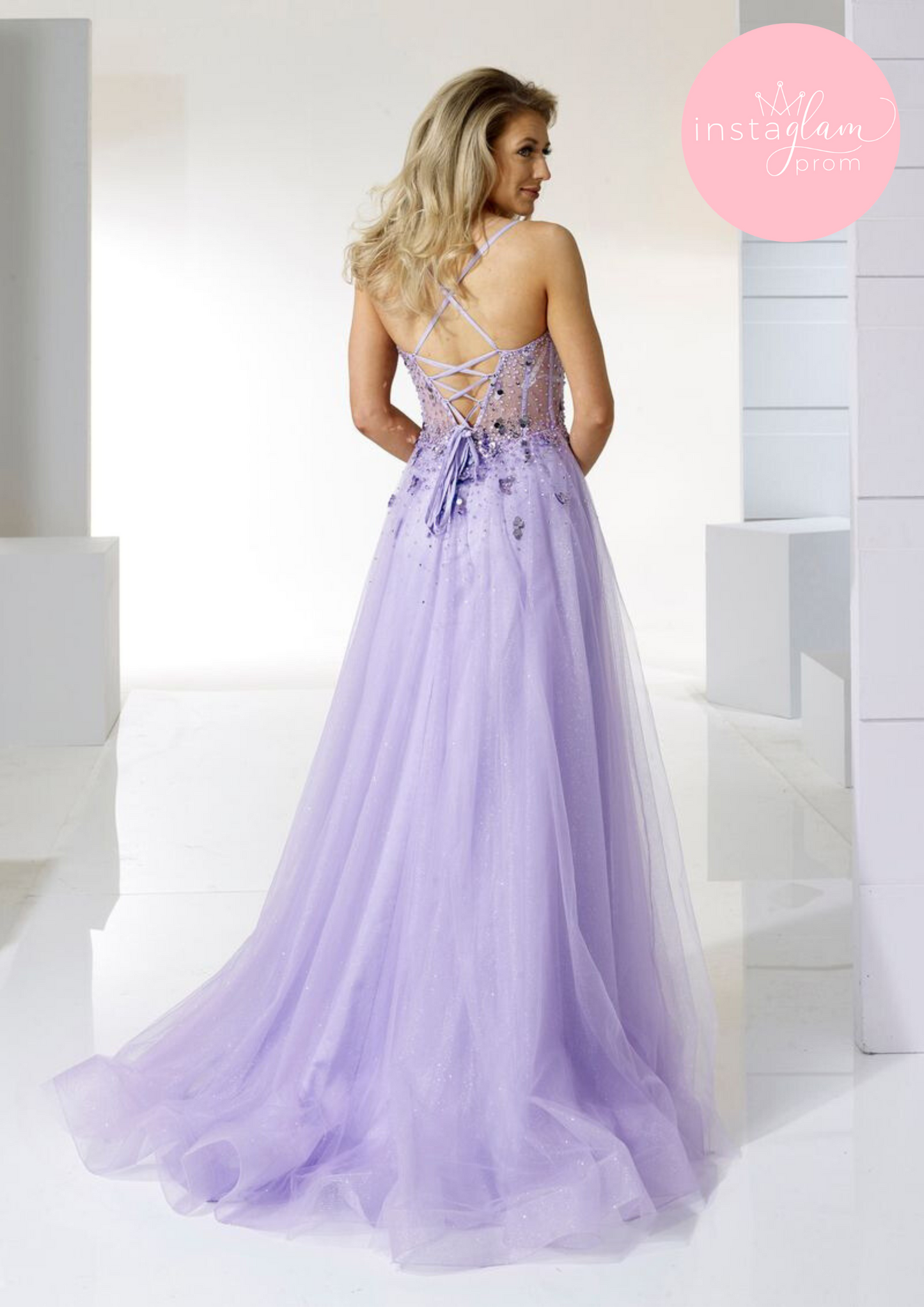 Aline prom/ evening dress with leg split- style AF42211