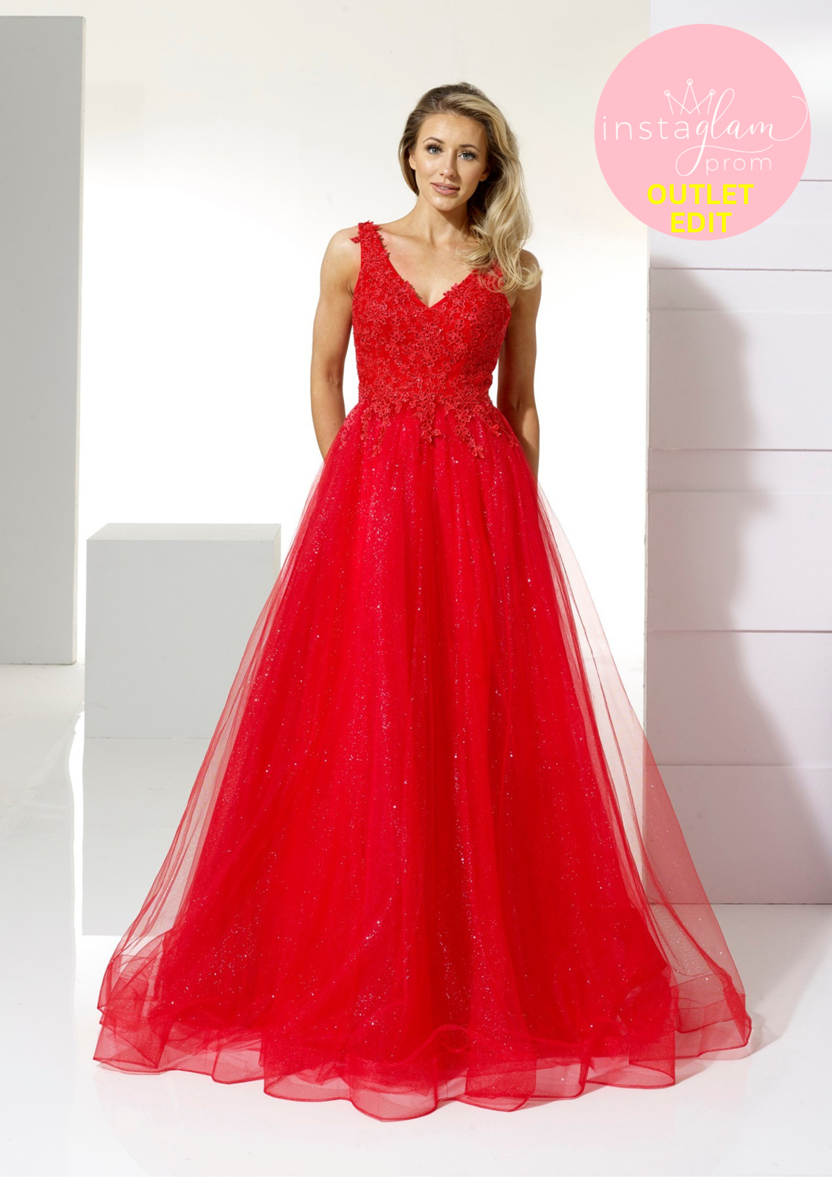 Aline Prom dress with lace detail - Style AF22212