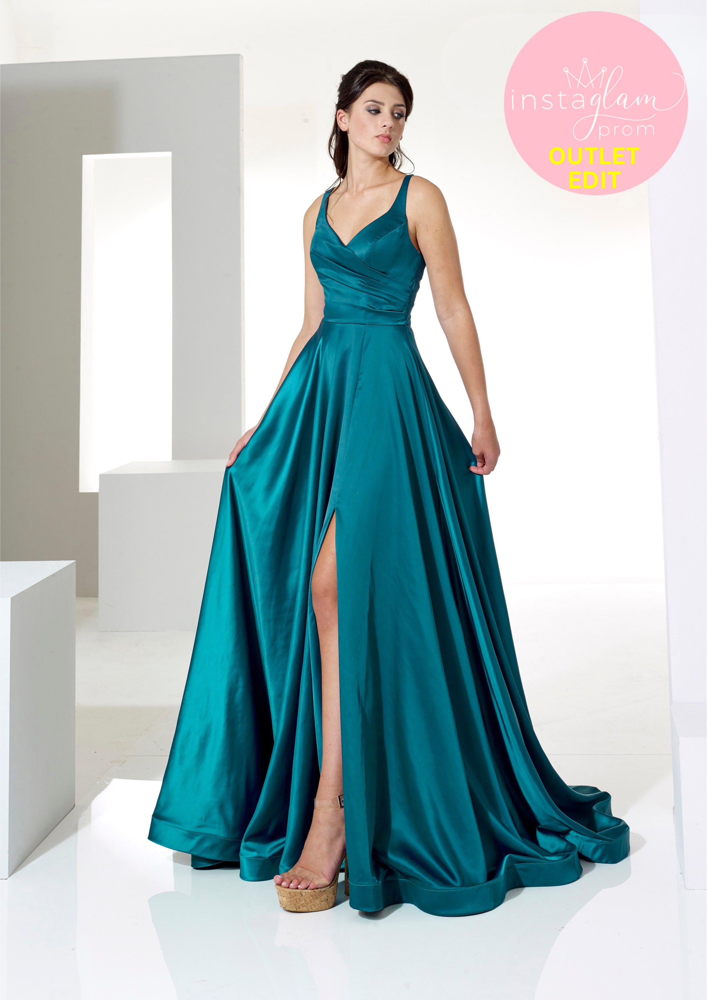Satin aline prom/ evening dress -style AF42220