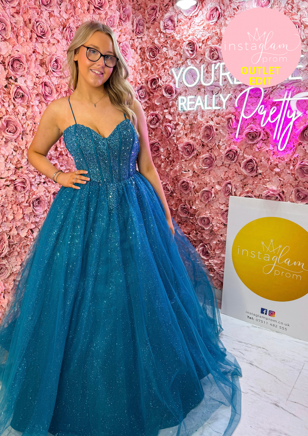 Ballgown strapless Prom / evening dress with boned beaded bodice- Style AF5501