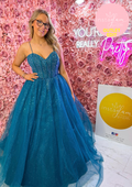 Ballgown strapless Prom / evening dress with boned beaded bodice- Style AF5501