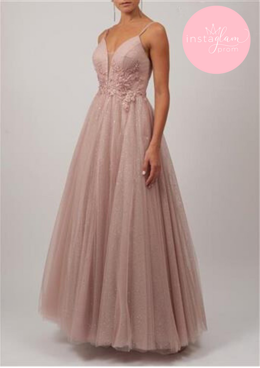 Helena Aline dress in pink or silver