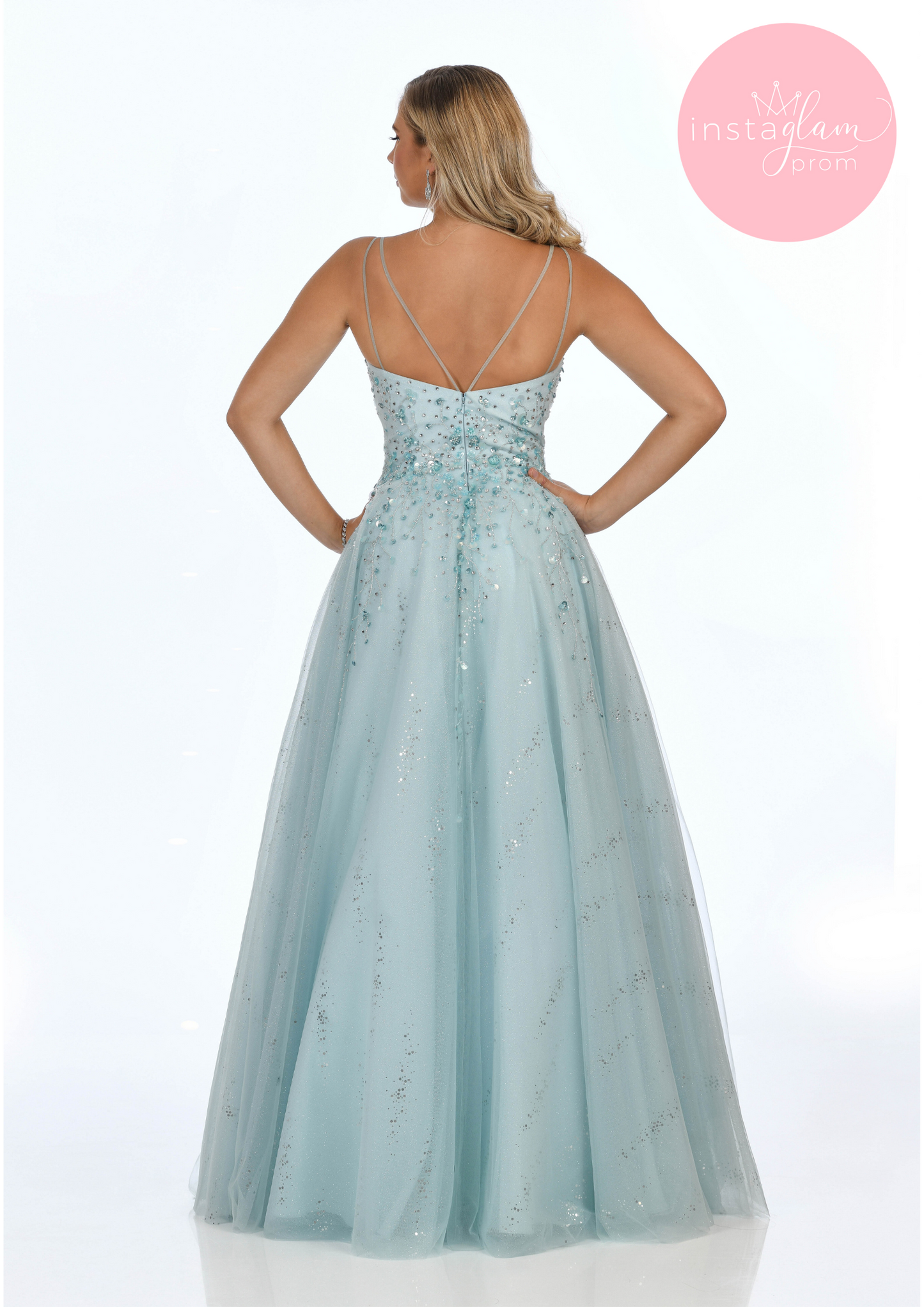 Ice blue ballgown prom/ evening dress -style AF20438