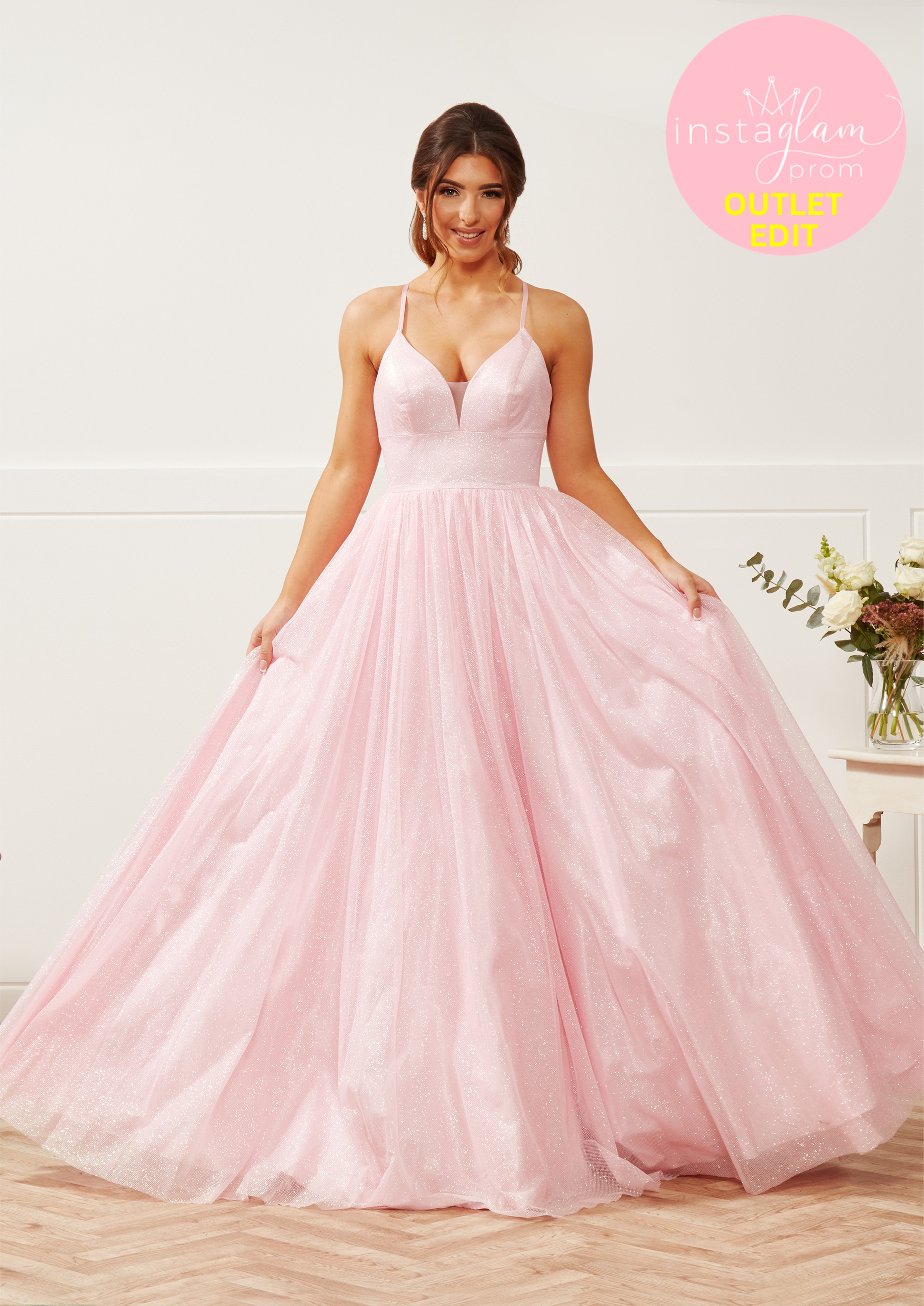 Aline/ ballgown Prom dress with corset back- Style AF32221