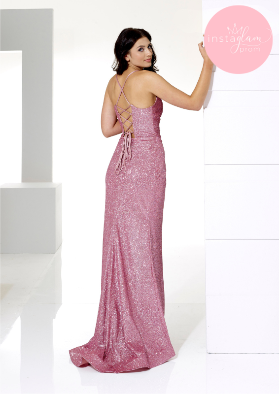 Fitted glitter prom/ evening dress- style AF32205