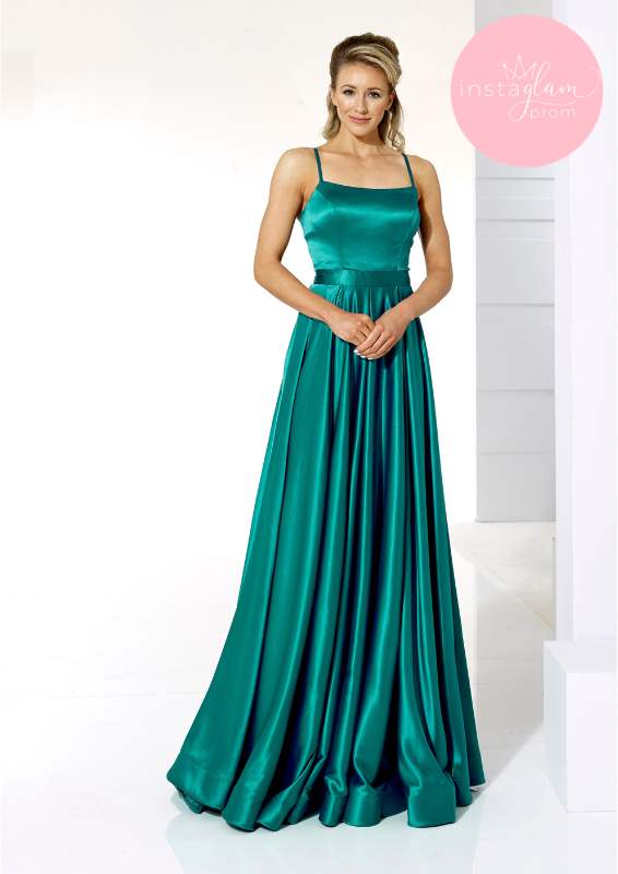 Satin aline prom/evening dress -style AF22214