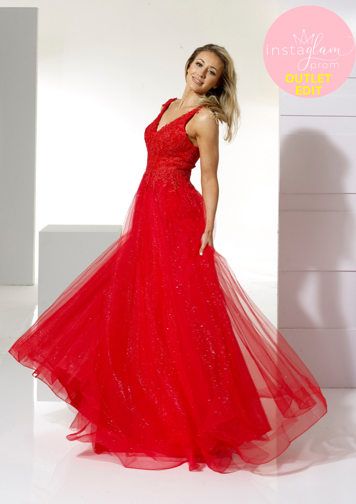 Aline Prom dress with lace detail - Style AF22212