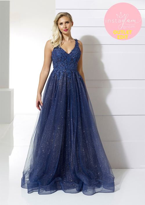 Aline Prom dress with lace detail - Style AF22212