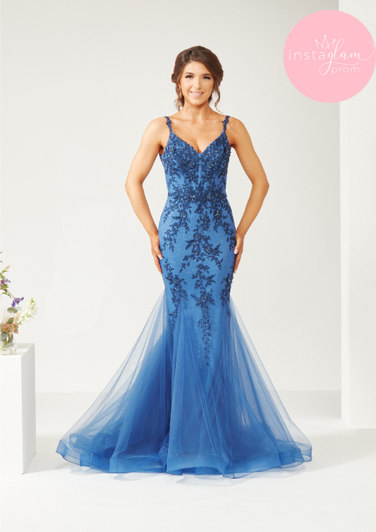 Orion lace fishtail prom/ evening dress