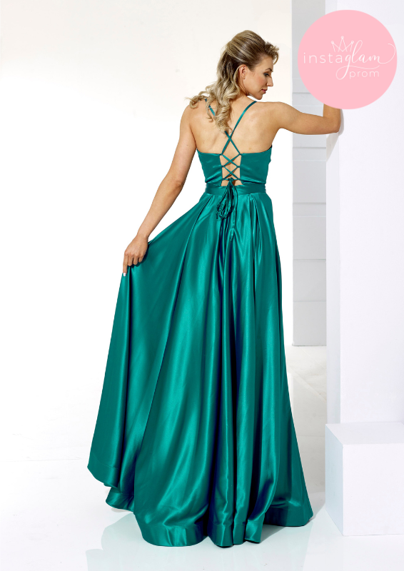 Satin aline prom/evening dress -style AF22214