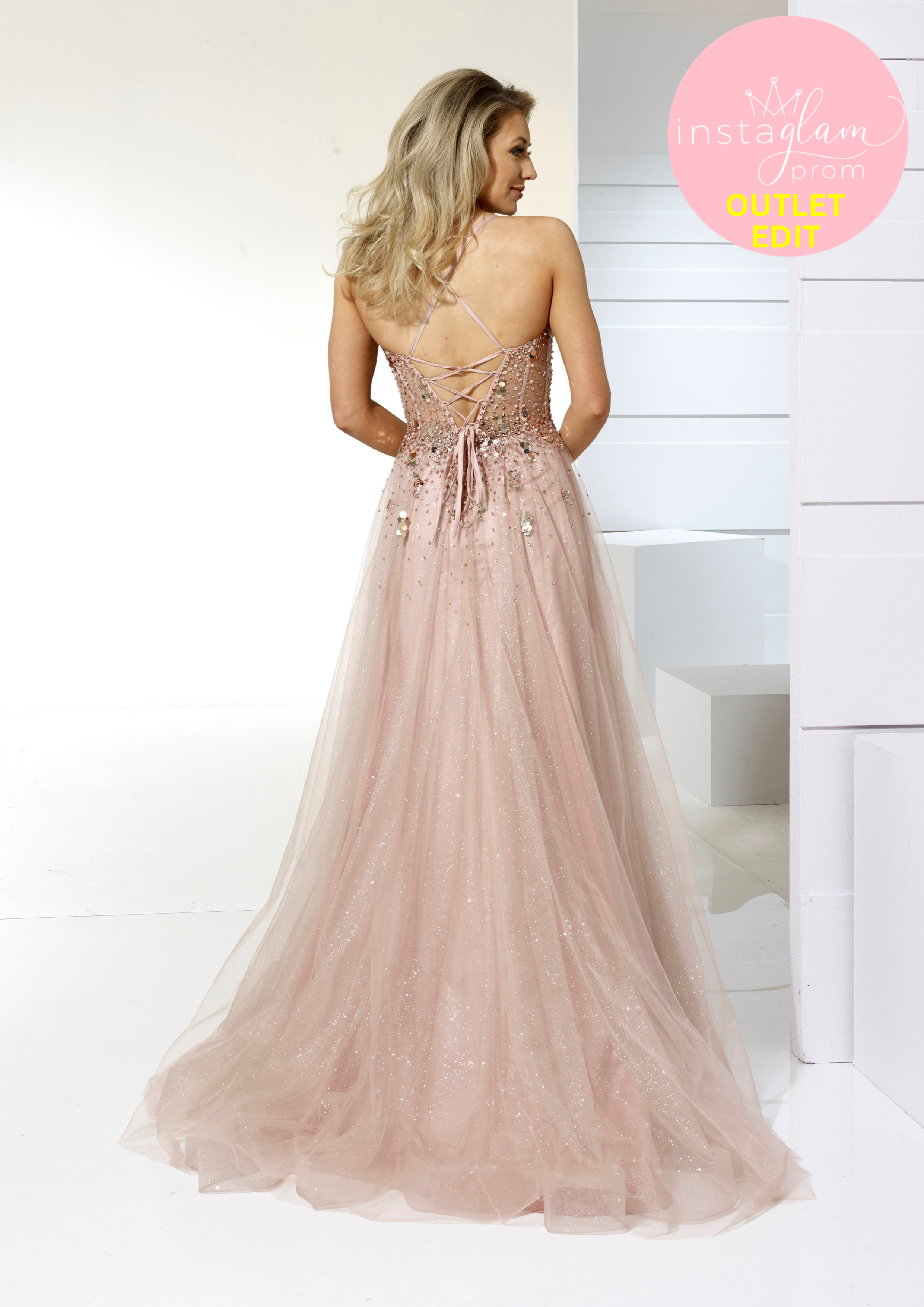 Aline prom/ evening dress with leg split- style AF42211