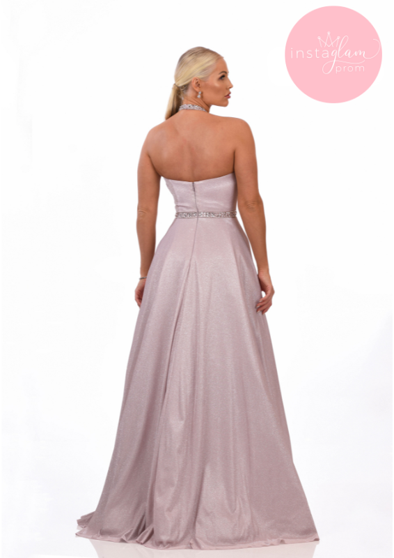 Rose fitted prom/ evening dress with train - style AF19402