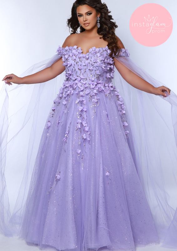 Dream Catcher Off The Shoulder Plus Size Prom / Evening Dress