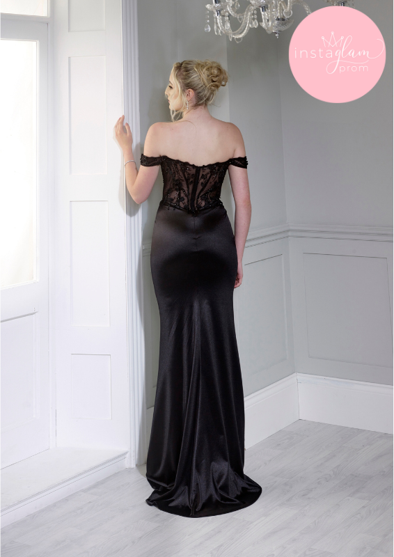 Off the shoulder fitted prom/ evening dress- style AF3444