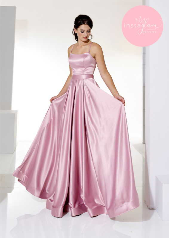 Satin aline prom/evening dress -style AF22214