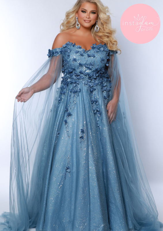 Dream Catcher Off The Shoulder Plus Size Prom / Evening Dress