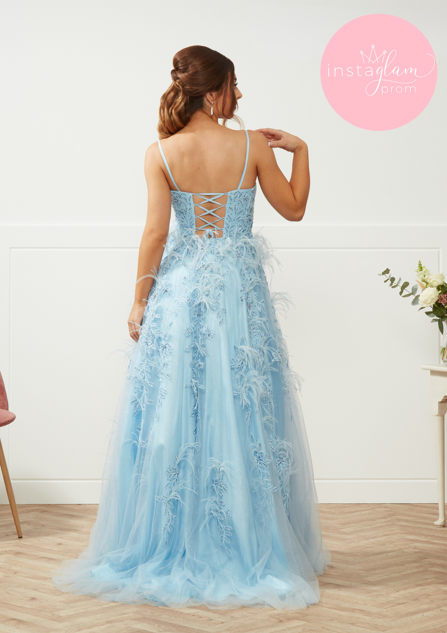 Feathered ballgown-style AF4331