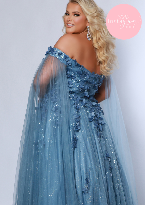 Dream Catcher Off The Shoulder Plus Size Prom / Evening Dress