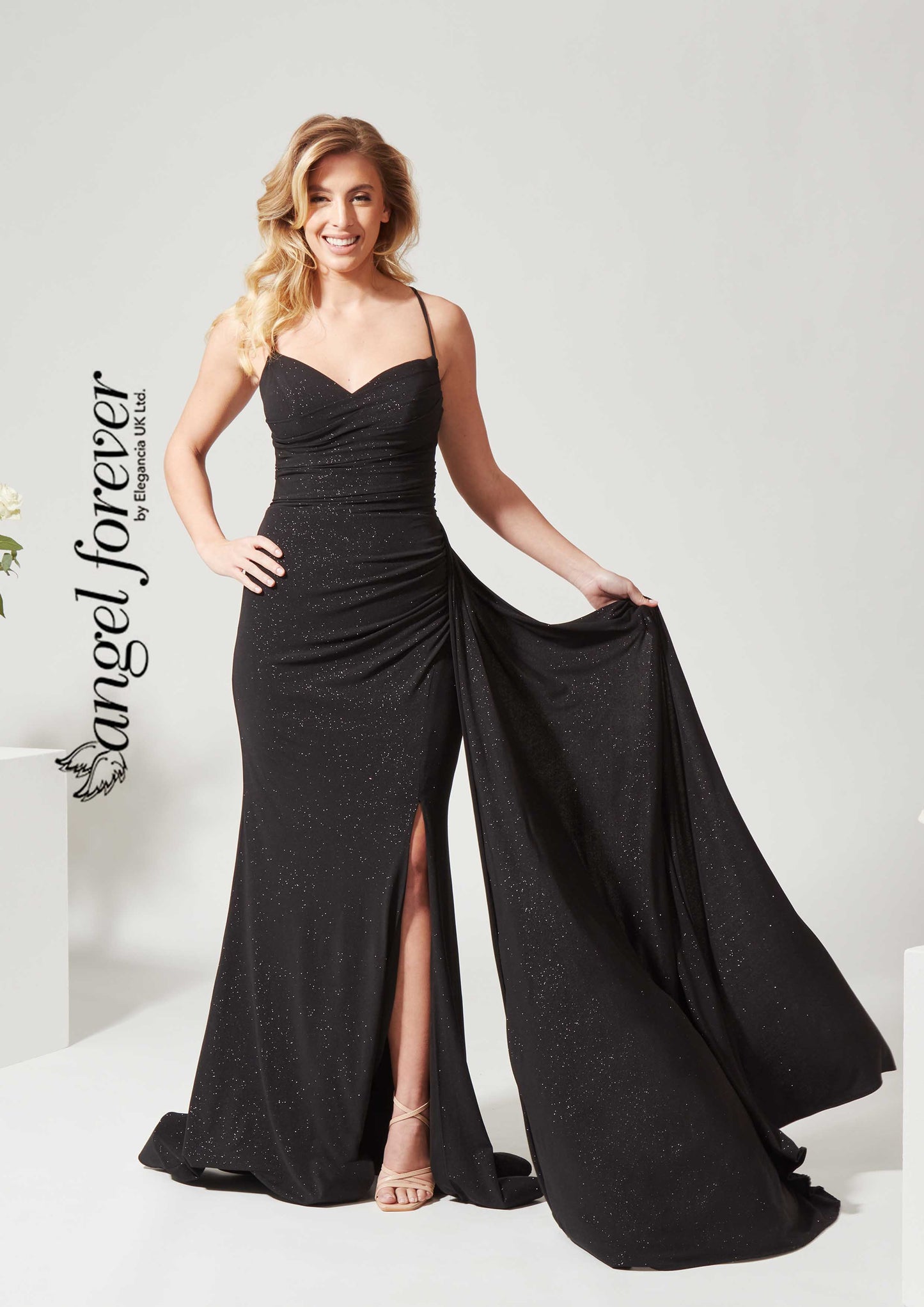 Glitter fabric fitted dress -style AF4326