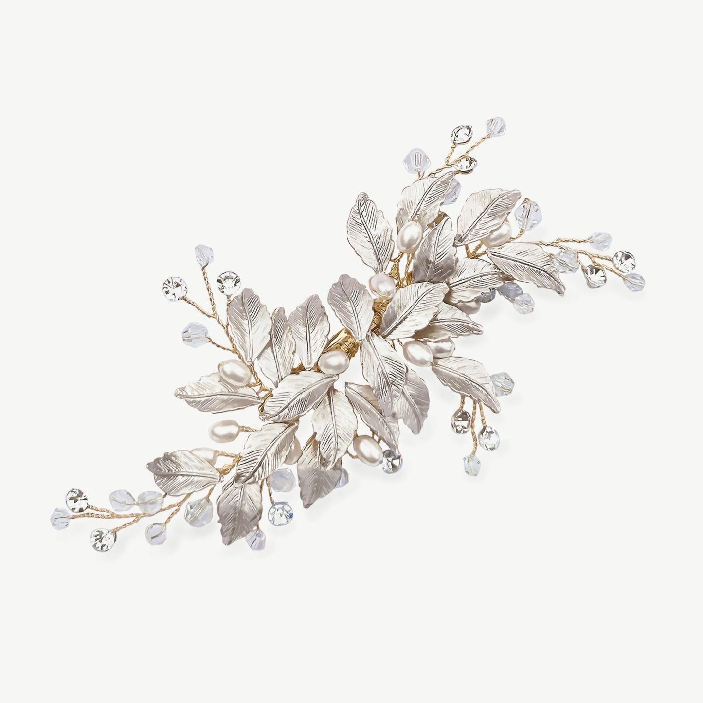 FAIRYDUST CRYSTAL AND PEARL LEAFY PROM CLIP