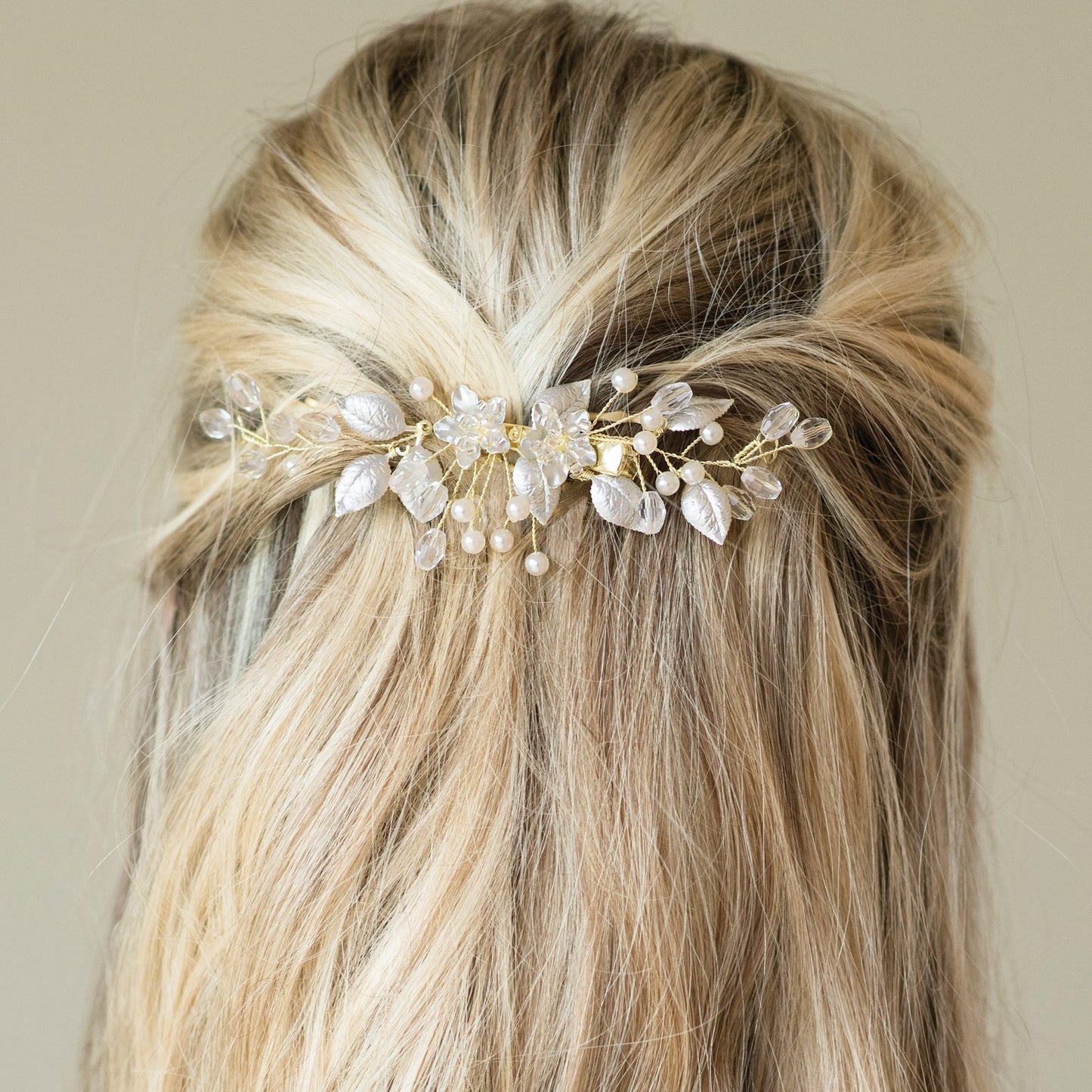 STARGLOW SILVER DAINTY CRESCENT PROM CLIP