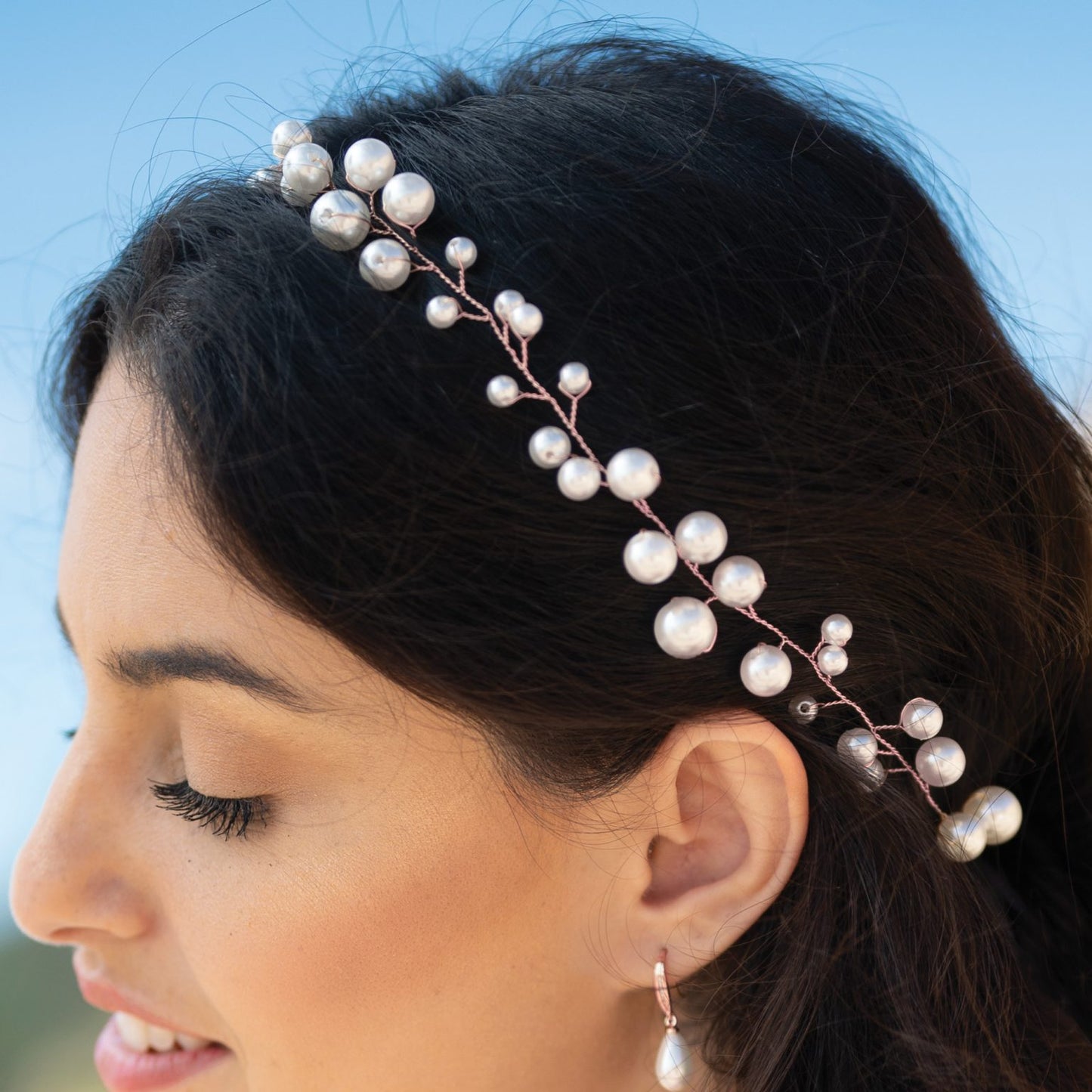 OCEAN DREAM PEARL BOHO PROM HAIR VINE