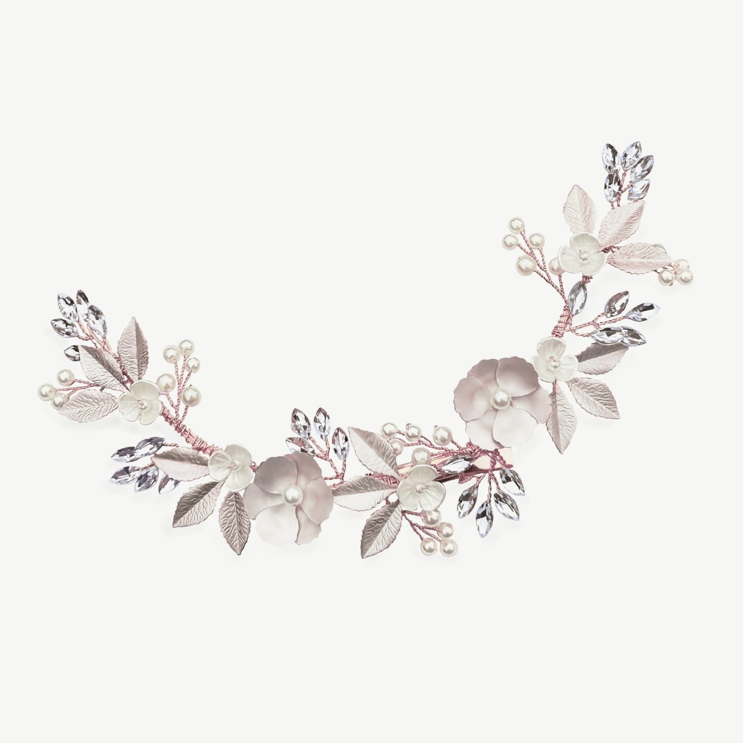 BLOOM PEARL FLORAL CRESCENT PROM CLIP