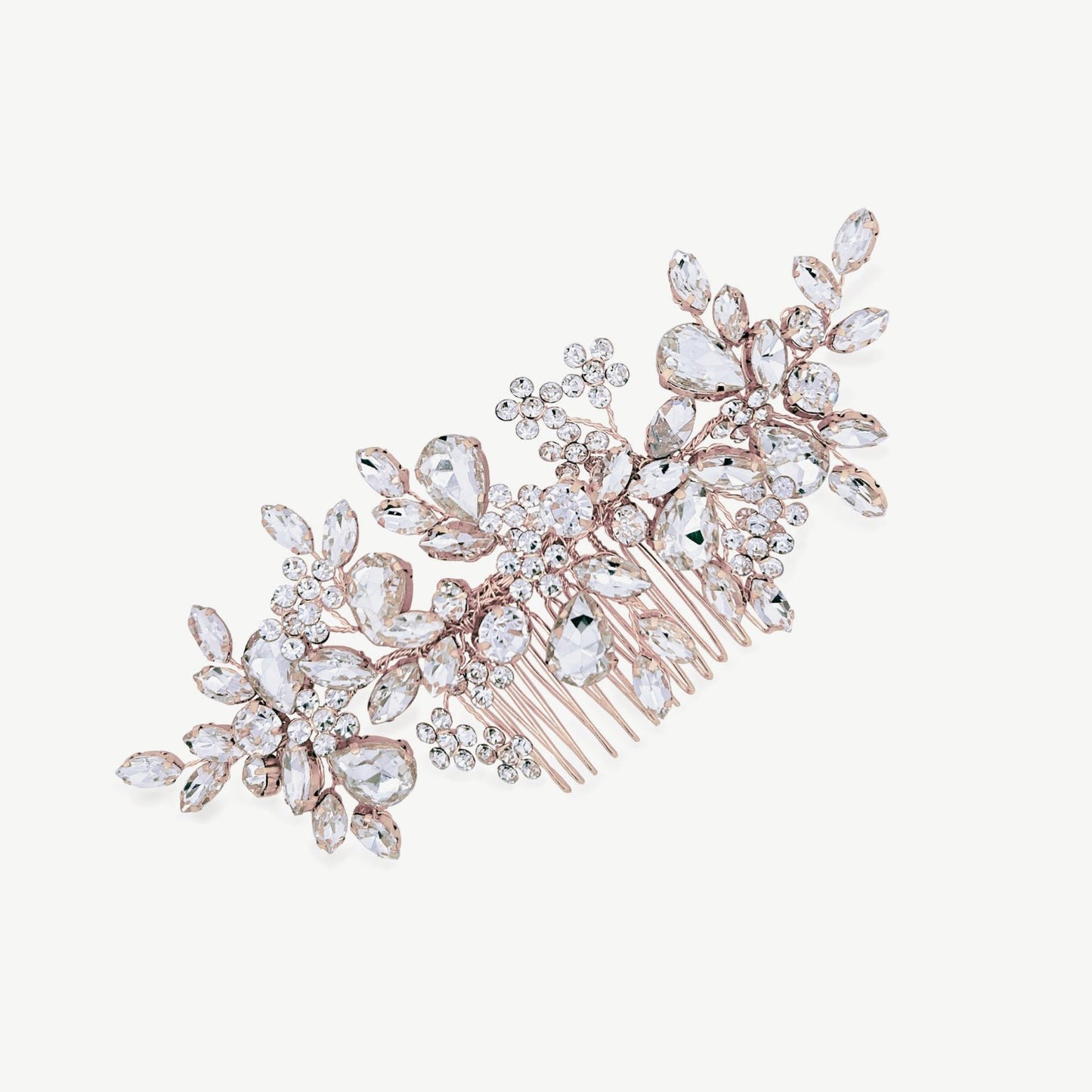 CRYSTAL SILVER CLUSTER SPARKLING PROM COMB