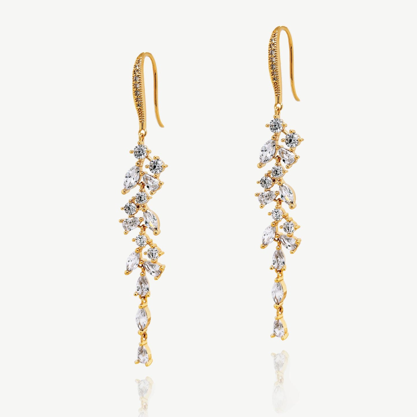 SANDRINGHAM ROSE GOLD CLUSTER DROP EARRINGS