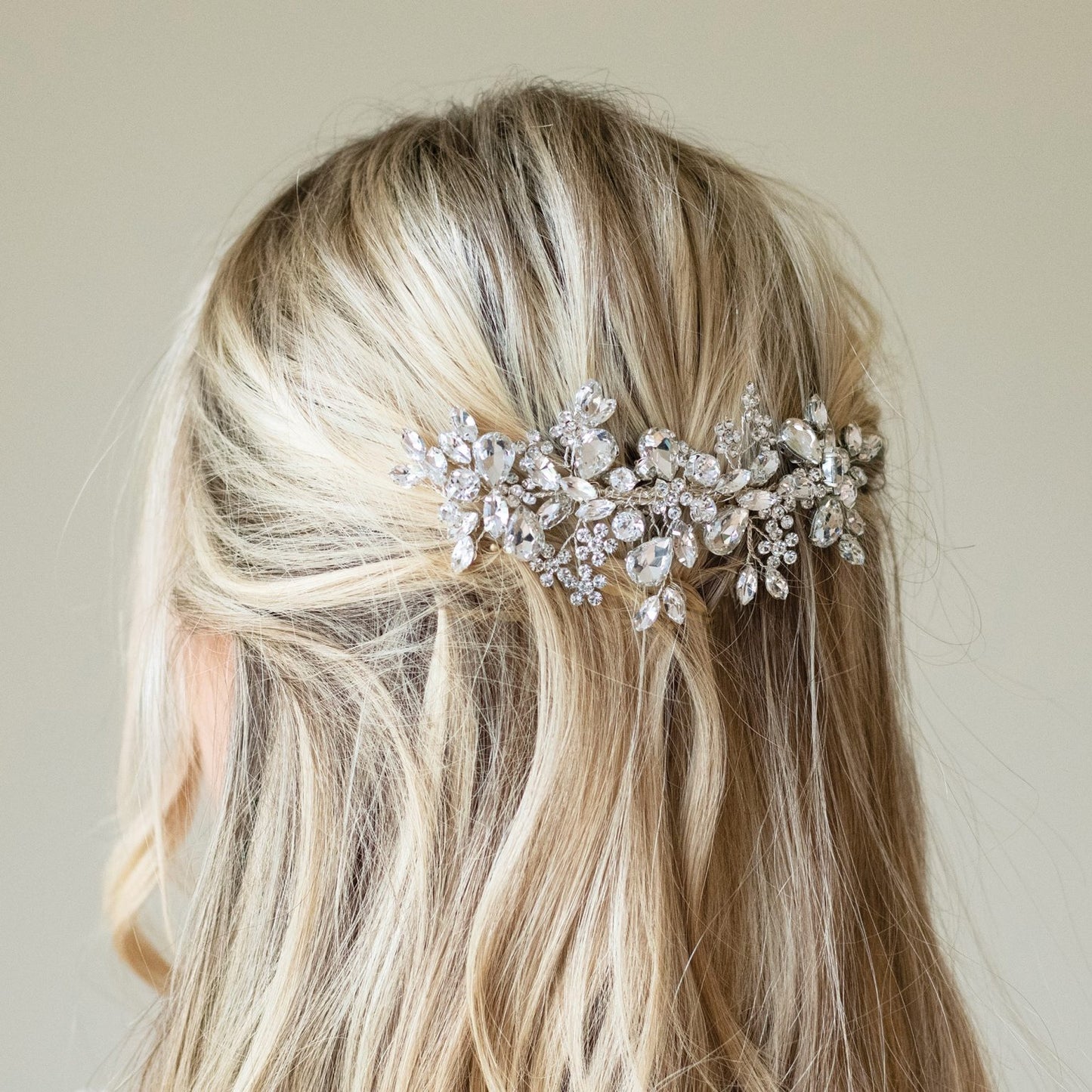 CRYSTAL SILVER CLUSTER SPARKLING PROM COMB