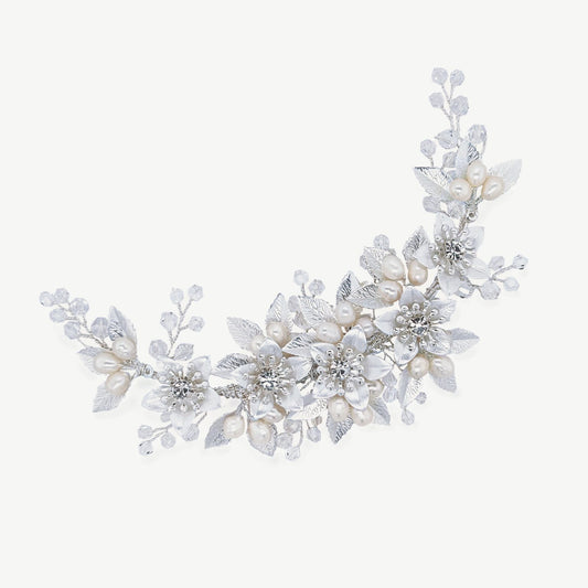 SPRING BLOSSOM FLORAL CRESCENT PROM CLIP