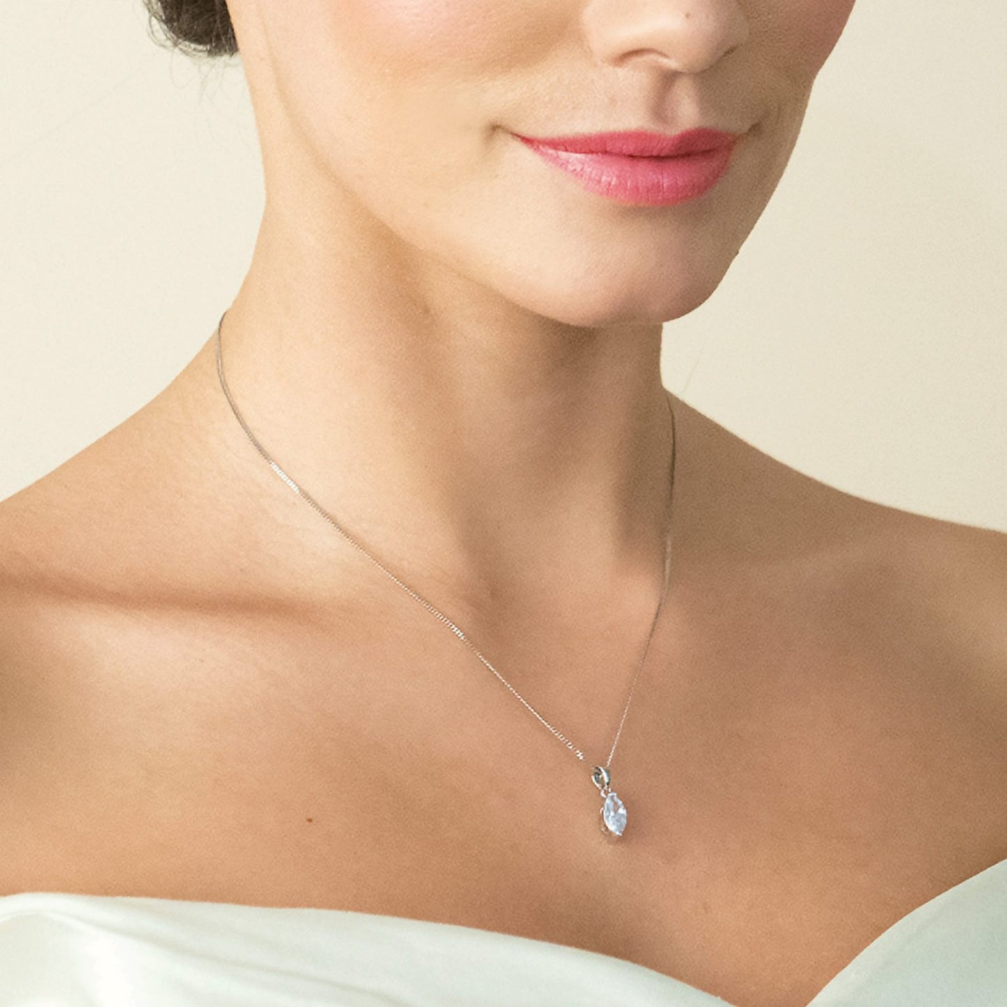 TRUE LOVE RHODIUM CRYSTAL DAINTY MARQUISE PROM SET